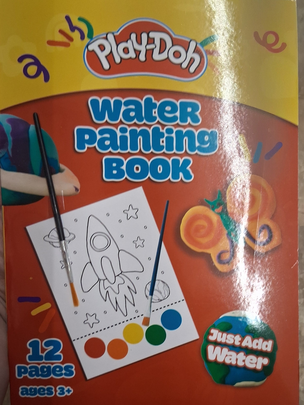 New Playdoh Water Painting Book With Brush Included